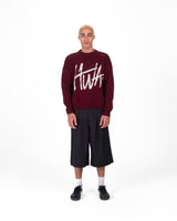 BURGUNDY HWA KNITTED SWEATER