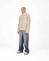 HUSTLER BEIGE FLEECE JACKET