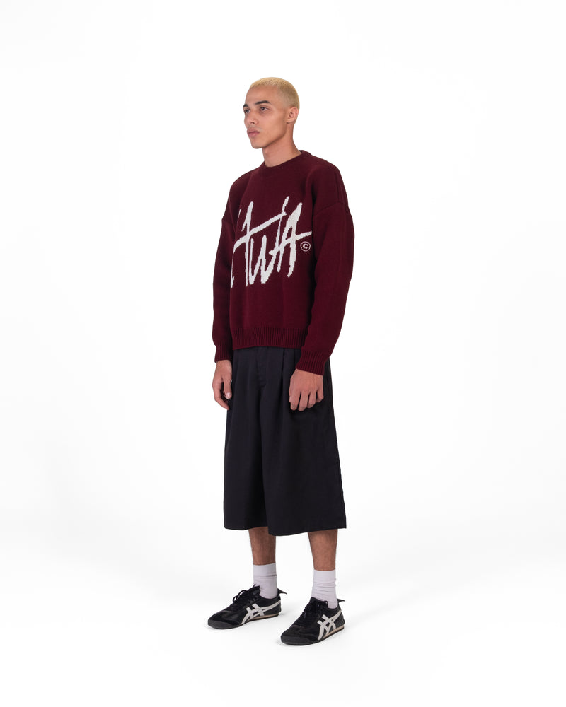 BURGUNDY HWA KNITTED SWEATER