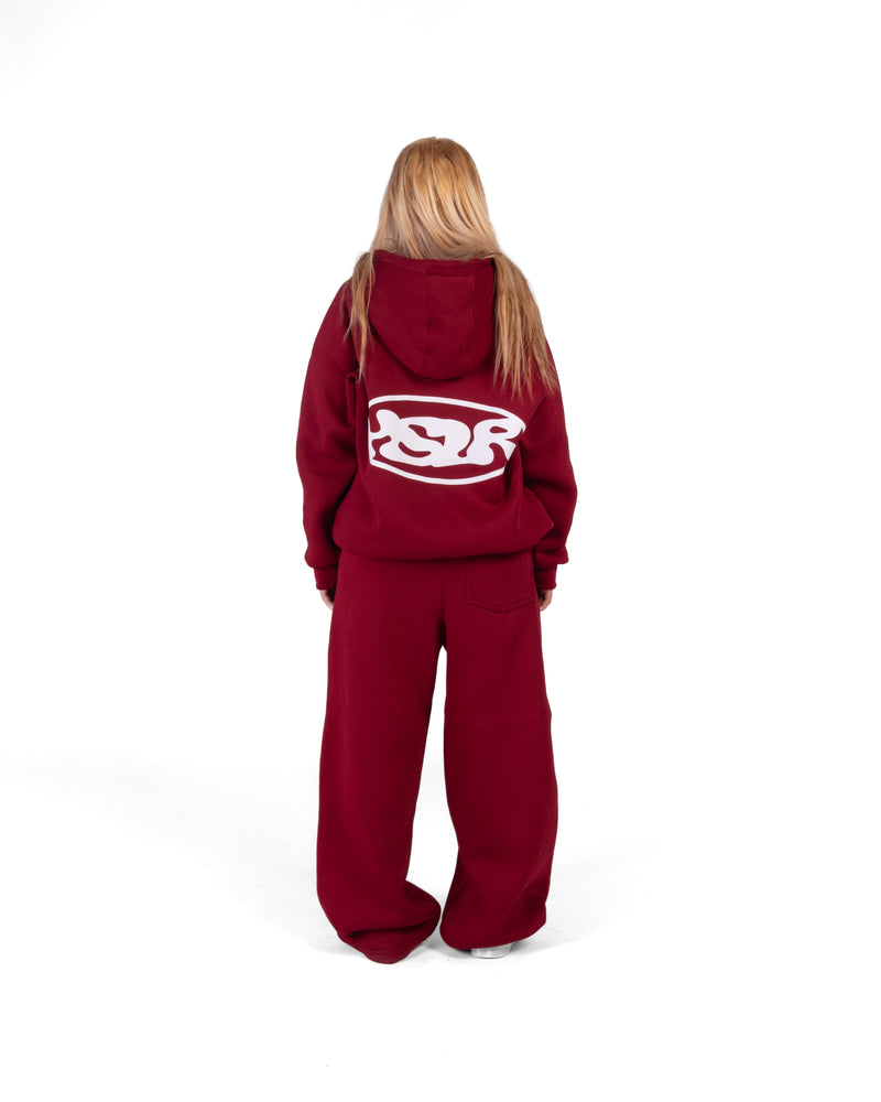 HSLR PUFF LOGO BURGUNDY SET