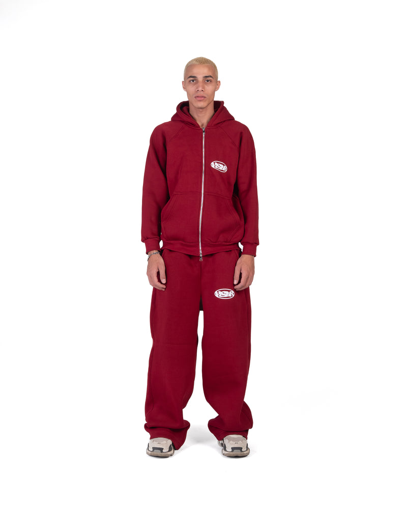 HSLR PUFF LOGO BURGUNDY SET