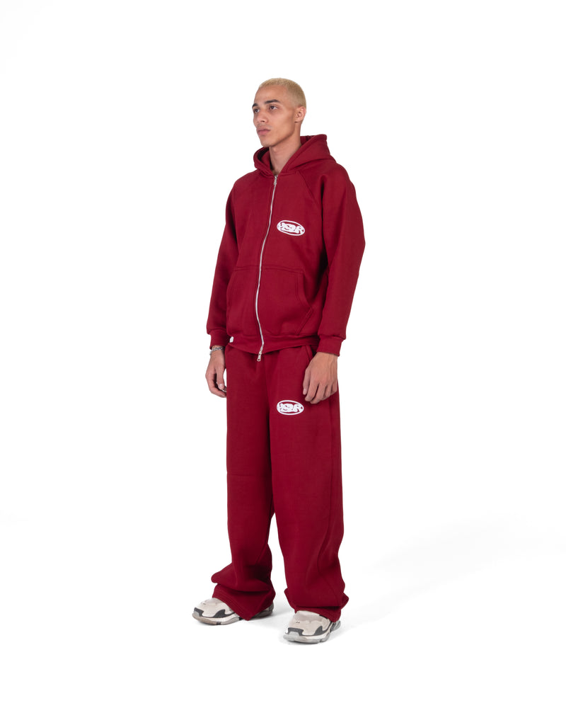 HSLR PUFF LOGO BURGUNDY SET